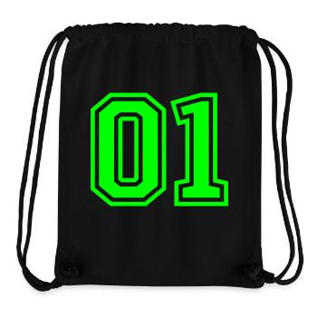 01 One Number - Stanley/Stella Recycled Gym Bag - black - Front