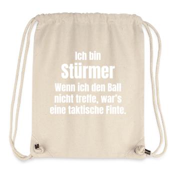 Stürmer beim Fußball - Stanley/Stella recycelter Gym Bag - Naturweiß - Vorne