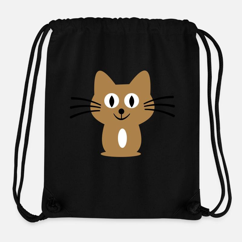 Chat - Sac à cordon recyclé Stanley/Stella - noir