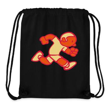 zeichnen laufen joggen laufen lustig vintage run - Stanley/Stella recycelter Gym Bag - Schwarz - Vorne