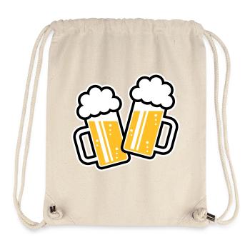 2 Toasting Beer Steins For A Cheer! (Ale / 3C) - Stanley/Stella Recycled Gym Bag - natural - Front