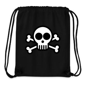 Pirat Totenkopf - Stanley/Stella recycelter Gym Bag - Schwarz - Vorne