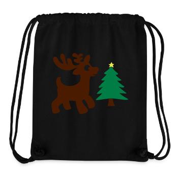 christmas day design - Stanley/Stella Recycled Gym Bag - black - Front