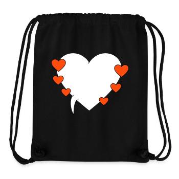 Speech Bubble with Hearts 3 - Stanley/Stella Recycled Gym Bag - black - Front