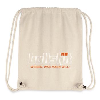 no bullshit - Wissen, was mann will - Stanley/Stella recycelter Gym Bag - Naturweiß - Vorne