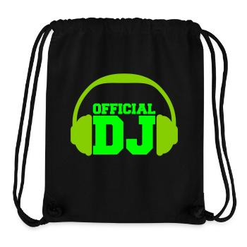 Logo officiel DJ Star Headphones Dance Party Music - Sac à cordon recyclé Stanley/Stella - noir - Devant