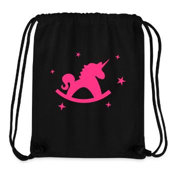 unicorn schaukelpferd - Stanley/Stella recycelter Gym Bag - Schwarz - Vorne