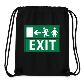 EXIT (NOTAUSGANG) - Stanley/Stella recycelter Gym Bag - Schwarz - Vorne
