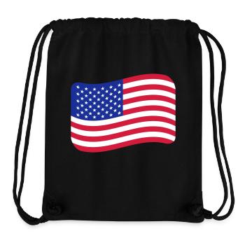 usa flag - Stanley/Stella Recycled Gym Bag - black - Front