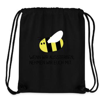 Biene - Rettet die Bienen - Stanley/Stella recycelter Gym Bag - Schwarz - Vorne