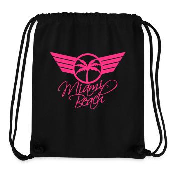 Miami Beach USA Palme Strand Sonne Amerika Reise - Stanley/Stella recycelter Gym Bag - Schwarz - Vorne
