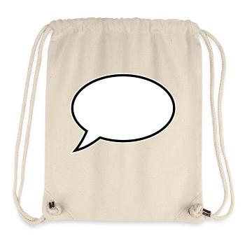 Speech Bubble Design - Stanley/Stella Recycled Gym Bag - natural - Front