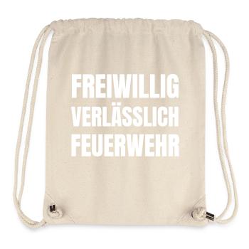 Freiwillig, verlässlich, Feuerwehr. - Stanley/Stella recycelter Gym Bag - Naturweiß - Vorne