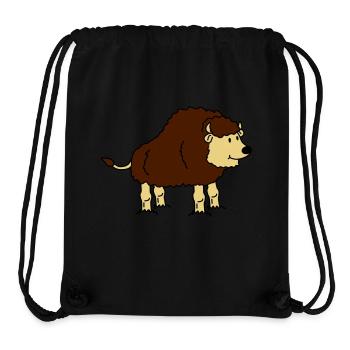 bison - Stanley/Stella recycelter Gym Bag - Schwarz - Vorne