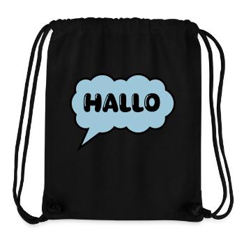 sprechblase hallo - Stanley/Stella recycelter Gym Bag - Schwarz - Vorne