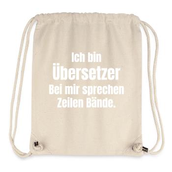 Übersetzer - Stanley/Stella recycelter Gym Bag - Naturweiß - Vorne