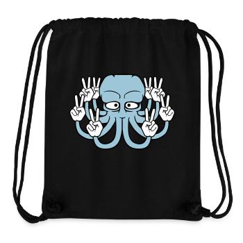 Kraken Peace Hand Sign Victory Symbol Hands Fun - Stanley/Stella Recycled Gym Bag - black - Front