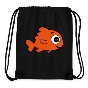 comic_fisch_01 - Sac à cordon recyclé Stanley/Stella - noir - Devant