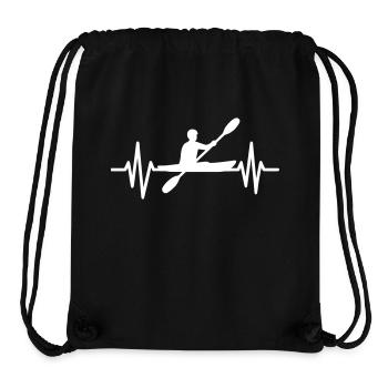 Kayak heartbeat - Stanley/Stella Recycled Gym Bag - black - Front