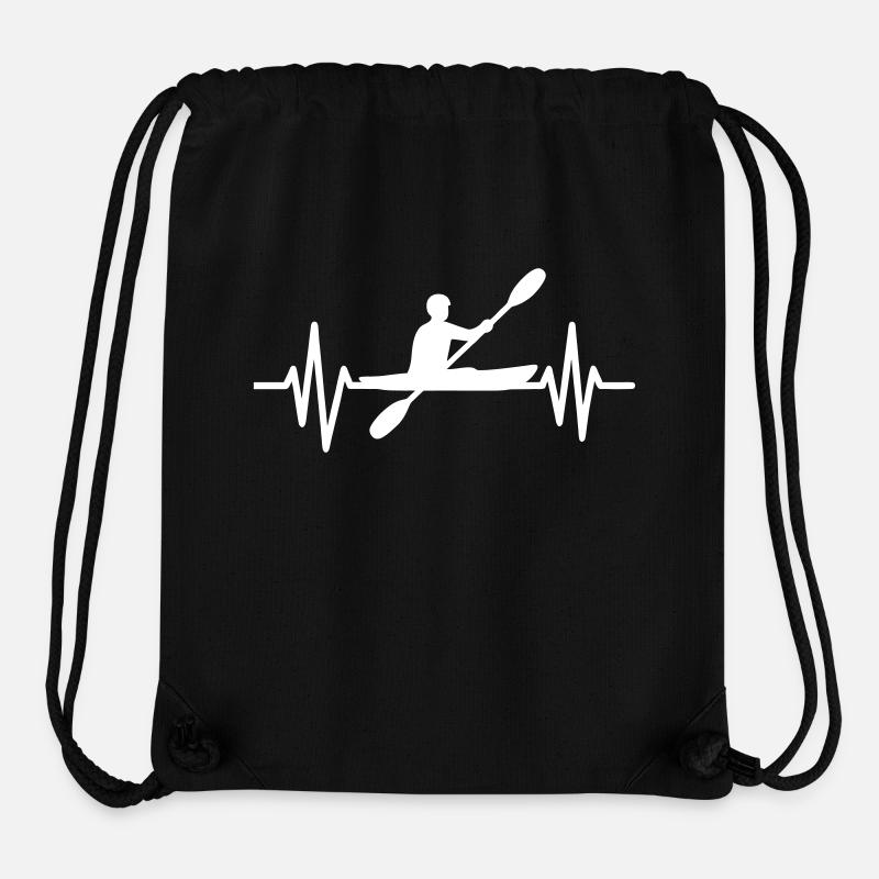 Kajak Herzschlag - Stanley/Stella recycelter Gym Bag - Schwarz