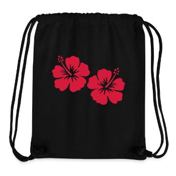 Hibiskus - Stanley/Stella recycelter Gym Bag - Schwarz - Vorne