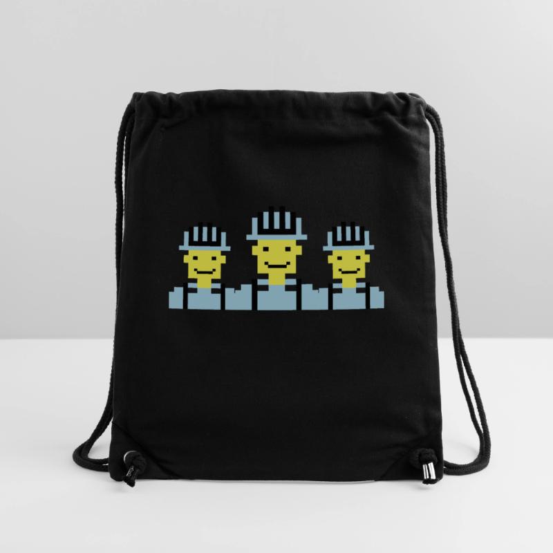 Construction Worker Pixel 02 Stanley/Stella Recycled Gym Bag