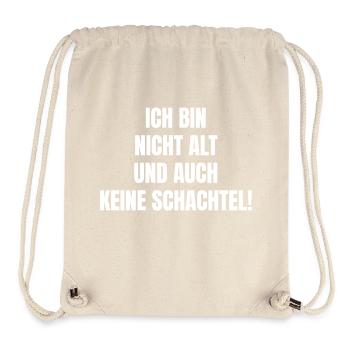 Ich bin nicht alt und auch keine Schachtel. - Stanley/Stella recycelter Gym Bag - Naturweiß - Vorne