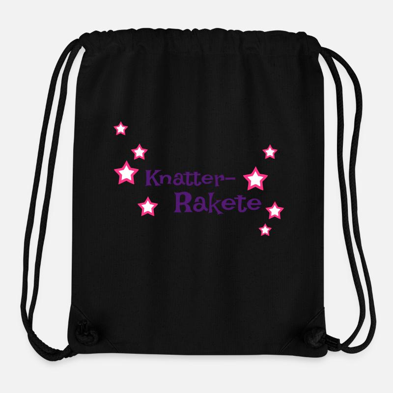Knatter-Rakete mit Sternchen für Windelpupser - Stanley/Stella recycelter Gym Bag - Schwarz