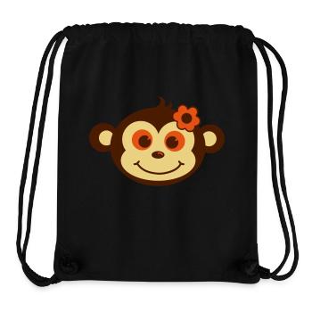 Affe Kaffee Girl 2 - Stanley/Stella recycelter Gym Bag - Schwarz - Vorne