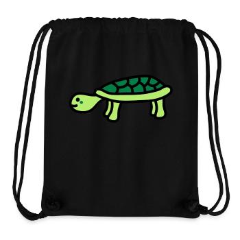 turtle - Stanley/Stella recycelter Gym Bag - Schwarz - Vorne