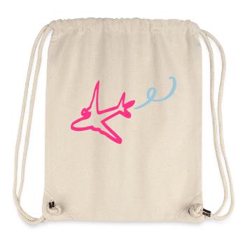 aviation_airplane - Stanley/Stella recycelter Gym Bag - Naturweiß - Vorne
