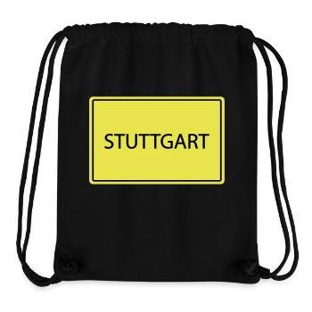Panneau de signalisation Stuttgart - Sac à cordon recyclé Stanley/Stella - noir - Devant