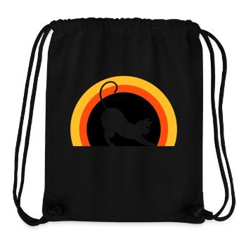 Cat > Vector Graphic ! Cat - Stanley/Stella Recycled Gym Bag - black - Front