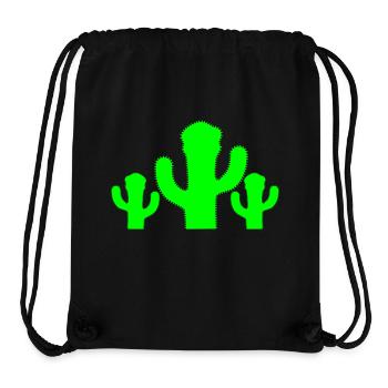 3 Cacti Cactus Prickly Desert Stinger Plants - Stanley/Stella Recycled Gym Bag - black - Front
