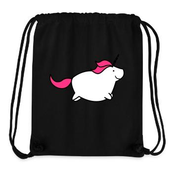 fat_unicorn_02 - Stanley/Stella recycelter Gym Bag - Schwarz - Vorne