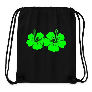 Hibiskus Blume - Stanley/Stella recycelter Gym Bag - Schwarz - Vorne
