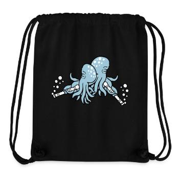 2 Octopus Flute Music Play Bubbles Band Team - Stanley/Stella Recycled Gym Bag - black - Front