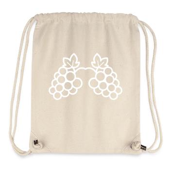 Weintrauben Weinrebe Symbol - Stanley/Stella recycelter Gym Bag - Naturweiß - Vorne