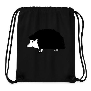 hand drawn hedgehog - Stanley/Stella recycelter Gym Bag - Schwarz - Vorne