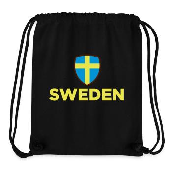 Nationalflagge von Schweden - Stanley/Stella recycelter Gym Bag - Schwarz - Vorne