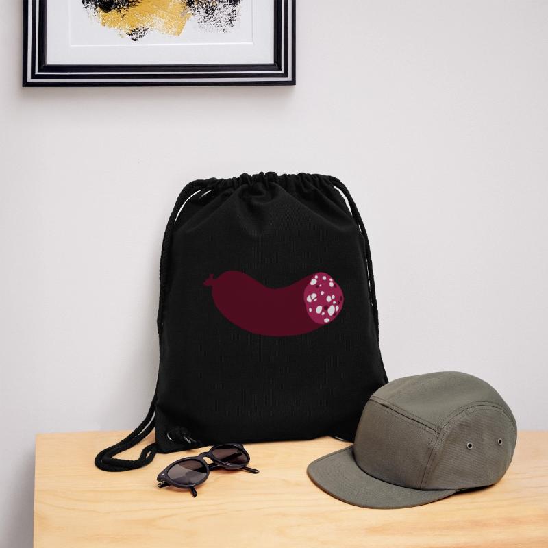 halbe Wurst dreifarbig mit Weiß Stanley/Stella recycelter Gym Bag
