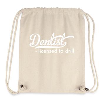 Dentiste - Sac à cordon recyclé Stanley/Stella - blanc naturel - Devant
