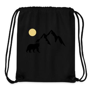 Mountain Bear - Stanley/Stella Recycled Gym Bag - black - Front