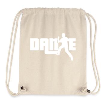 Dance Text Tanzender Mann Silhouette Party Musik - Stanley/Stella recycelter Gym Bag - Naturweiß - Vorne