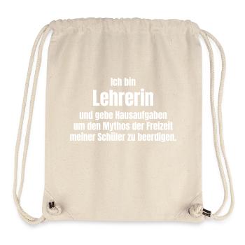 Lehrerin gibt Hausaufgaben - Stanley/Stella recycelter Gym Bag - Naturweiß - Vorne