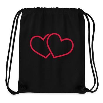 herz - Stanley/Stella recycelter Gym Bag - Schwarz - Vorne