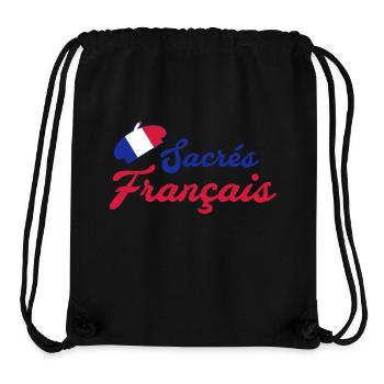 France Français Française French Frankreich - Sac à cordon recyclé Stanley/Stella - noir - Devant