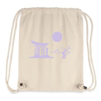 Japan Gate Silhouette - Stanley/Stella Recycled Gym Bag - natural - Front