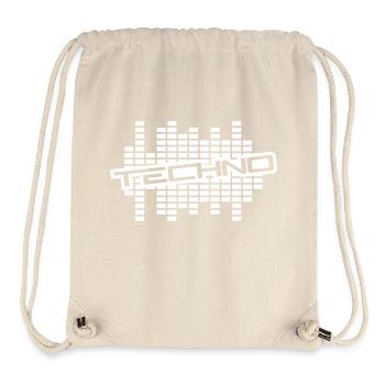 Techno Love Citation Dire Musique Fête Célébrer Logo - Sac à cordon recyclé Stanley/Stella - blanc naturel - Devant