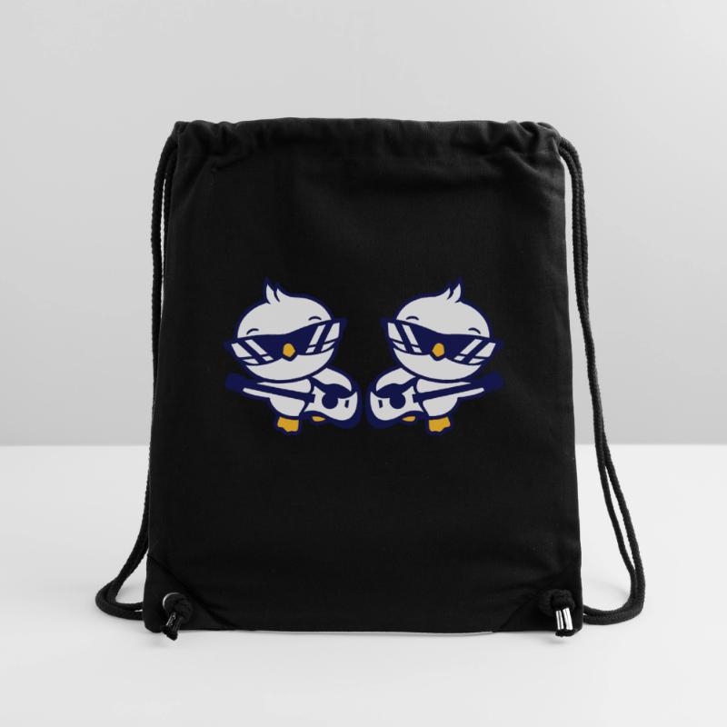 2 poussins oiseaux canards ruban mignon deux amis équipe Sac à cordon recyclé Stanley/Stella